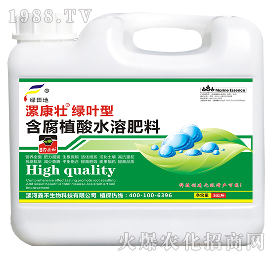 綠葉型含腐殖酸水溶肥料（壺）-漯康壯-綠田地