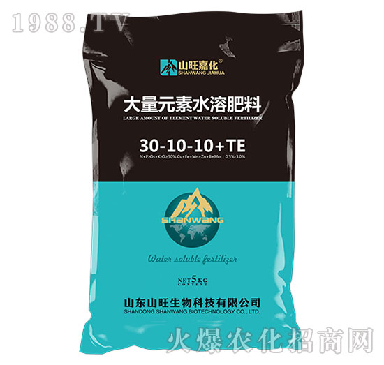 大量元素水溶肥料30-10-10+TE-山旺生物