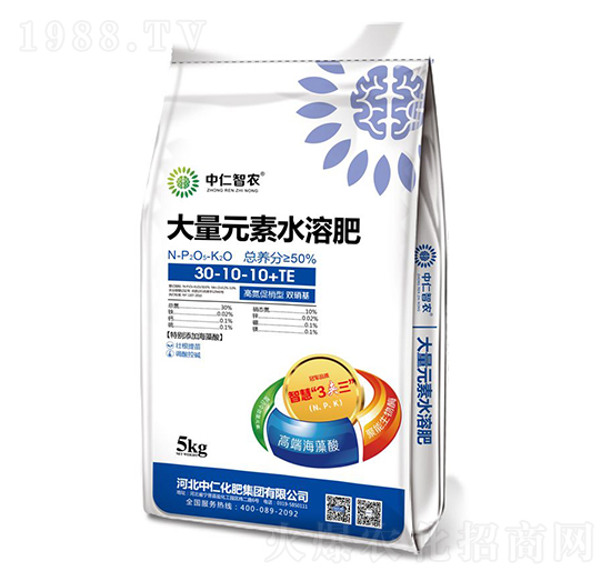 大量元素水溶肥料30-10-10+TE-中仁智農(nóng)-中仁集團(tuán)