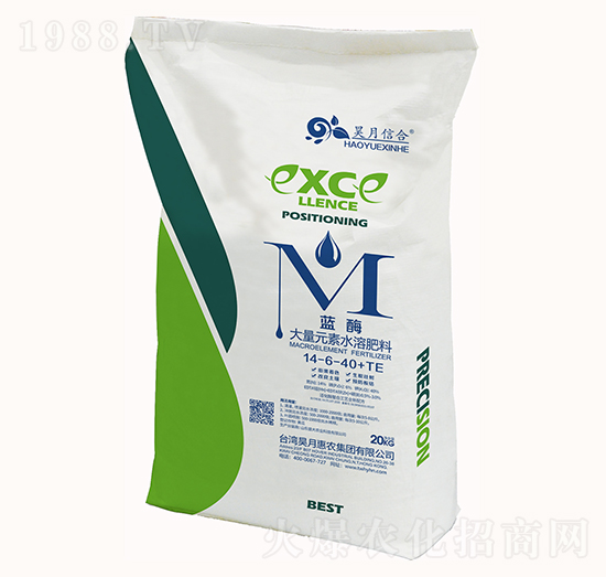 大量元素水溶肥14-6-40+TE-藍酶-昊月惠農