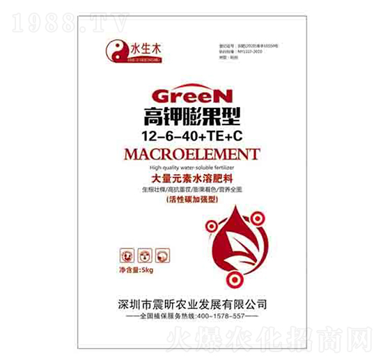高鉀膨果型大量元素水溶肥料 水生木 潤澤