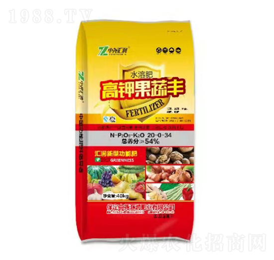 水溶肥20-0-34 高鉀果蔬豐 中堯匯潤