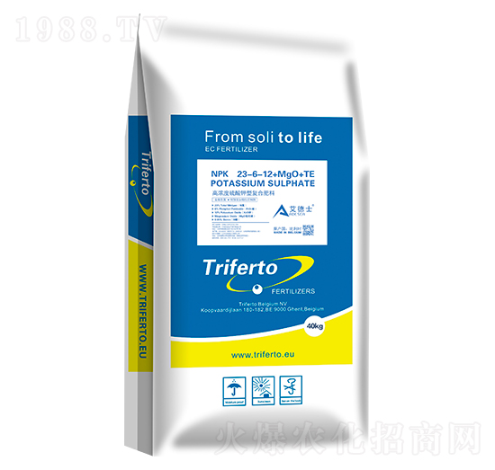 高濃度硫酸鉀型復(fù)合肥料23-6-12+MgO+TE 艾德士 特菲爾圖