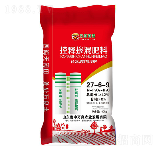 控釋摻混肥料27-6-9 萬(wàn)良農(nóng)資