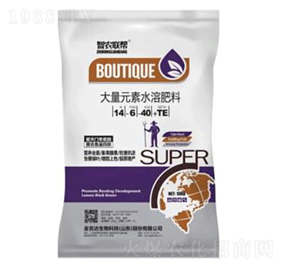 大量元素水溶肥14-6-40+TE（紫袋）-金吉達