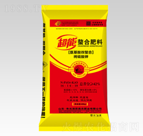 氨基酸雙螯合純硫酸鉀超能螯合肥料-清原奧農