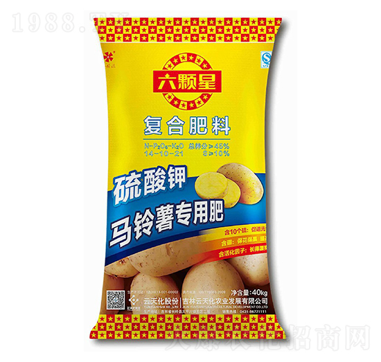 馬鈴薯專用硫酸鉀復(fù)合14-10-21-六顆星-云天化