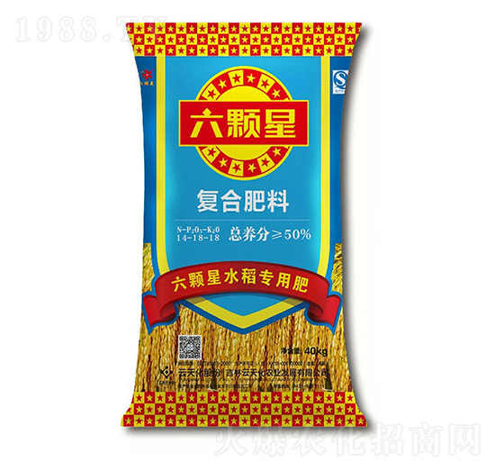 水稻專(zhuān)用復(fù)合肥料14-18-18-六顆星-云天化
