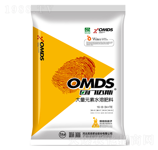 大量元素水溶肥16-8-34+TE-歐門達斯-民意肥業(yè)
