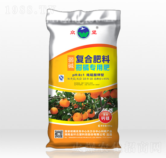 柑橘專用弱堿復(fù)合肥料-眾望