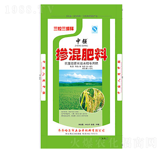 中強水稻摻混肥料25-10-10-五谷豐