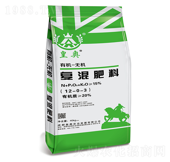 有機-無機復混肥料12-0-3-皇奧