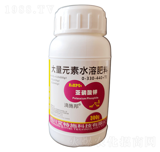 大量元素水溶肥料0-330-440+-TE-亞磷酸鉀-滴施邦-艾特施