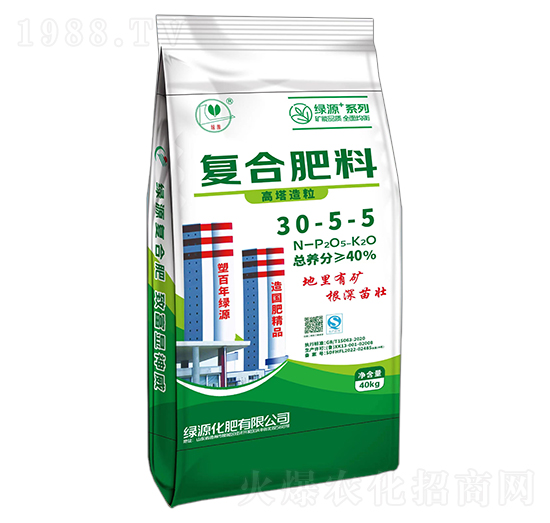 高塔造粒復合肥料30-5-5-綠源化肥