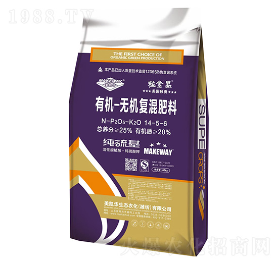 有機(jī)-無機(jī)復(fù)混肥料14-5-6-粒金黑-美凱華