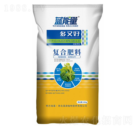 多又好復合肥料28-6-6-藍能量-藻源植物