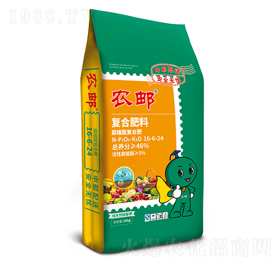 農(nóng)郵腐植酸復(fù)合肥16-6-24-農(nóng)大肥業(yè)
