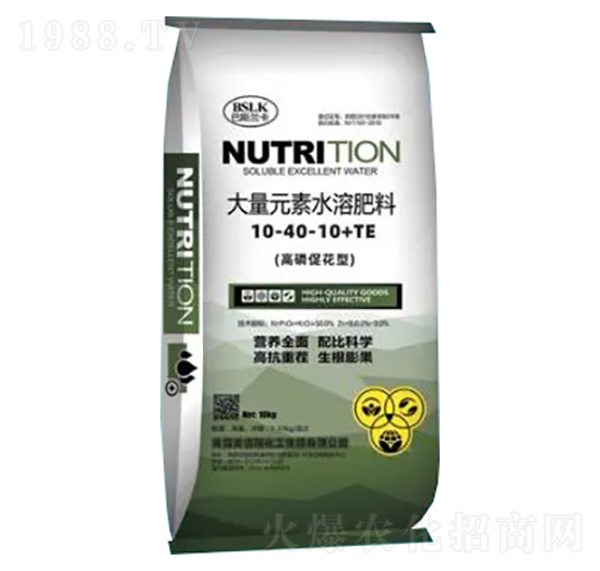 高磷促花型大量元素水溶肥料10-40-40+TE-榮耀農(nóng)業(yè)