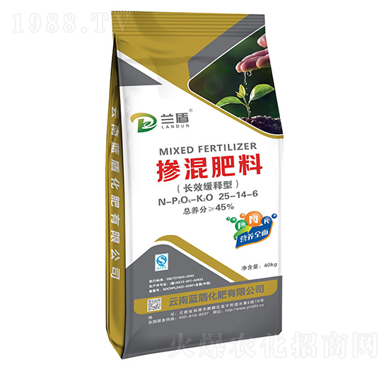 長效緩釋型摻混肥料25-14-6-藍(lán)盾化肥