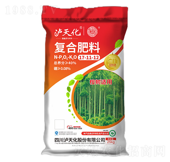 桉樹(shù)適用復(fù)合肥料17-11-12-工農(nóng)-瀘天化