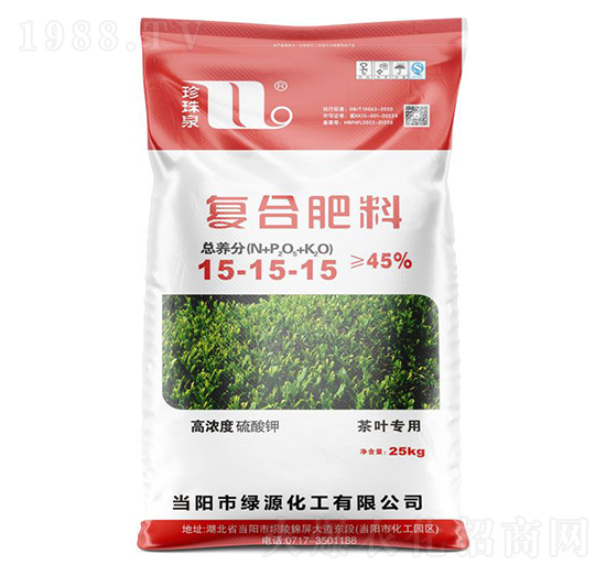 煙葉專用高濃度硫酸鉀復(fù)合肥料15-15-15-珍珠泉-華強化工集團