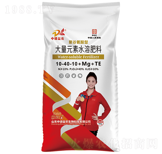 聚谷氨酸型大量元素水溶肥料10-40-10+Mg+TE-云冠石-中德益農(nóng)