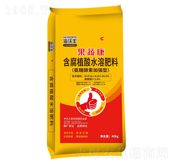 氨糖酵素加強(qiáng)型含腐植酸水溶肥-果蔬康-金沃普特