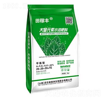 礦源黃腐酸鉀型大量元素水溶肥20-20-20+TE-田稼豐-綠洲