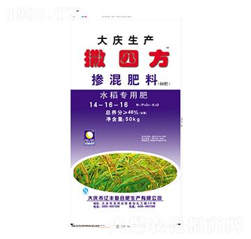 水稻專用摻混肥料14-16-16-撒四方-億豐