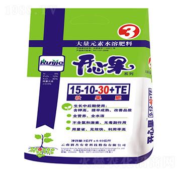 大量元素水溶肥15-10-30+TE-開心果-潤杰農(nóng)科