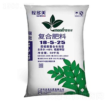 復合肥料-墨翠（18-5-25）硫酸鉀型50kg-拉多美化肥