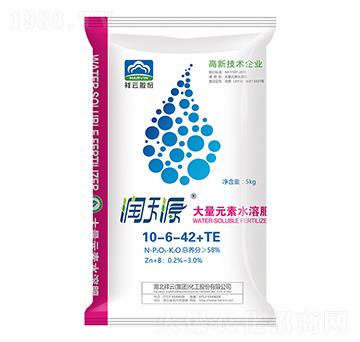 大量元素水溶肥料10-6-42+TE-潤(rùn)天源-祥云農(nóng)業(yè)