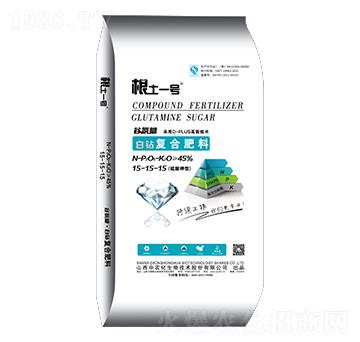 硫酸鉀型谷氨糖白鉆復合肥料15-15-15-根土一號-中農(nóng)化